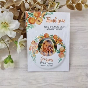 20/50 piezas Un dulce melocotón favores de cumpleaños, recuerdo de gracias, imán - Imagen 1 de 7