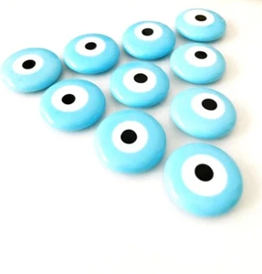 Ciondolo Ciondolo Buona Fortuna Magnete Vetro Blu Malocchio Bambino Magnete Frigorifero 4 cm - Foto 1 di 5
