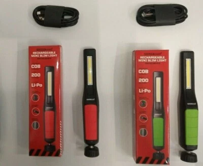 Powerhand Mini Slim COB Rechargeable Light with Swivel Magnetic Base 200 Lumens - Image 1 of 4