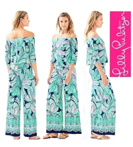 Lilly Pulitzer Weslee Set - High Tide Navy Dancing Lady Small Cruise Beach Summer - Bild 1 von 17