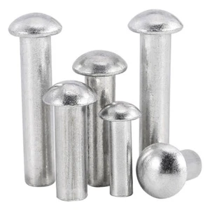 Solid Aluminium Round Dome Head Rivets DIN 660 2mm 2.5mm 3mm 4mm 5mm 6mm 8mm - Picture 1 of 81