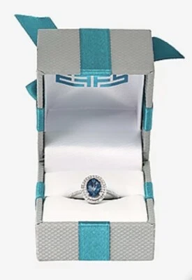 ¡Nuevo! ANILLO CÓCTEL TOPACIO AZUL EFFY Y DIAMANTES / CAJA REGALO / Talla 8/$1.700 Foto 1 de 4