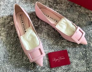 Roger Vivier Gommettine Ballerinas Flats - Leather - PINK/PINK - Picture 1 of 10