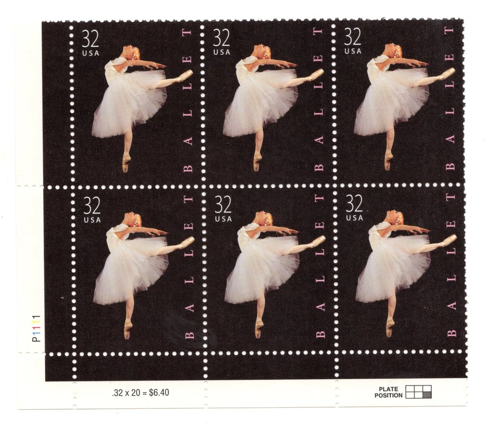 Scott #3237 American Ballet Plate  Stamps - MNH - Image 1 of 1