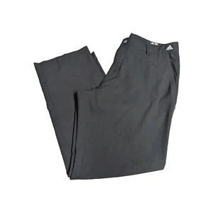 Adidas Pants Men 36x30 Activewear Flat Front Pockets Straight Black - Picture 1 of 7