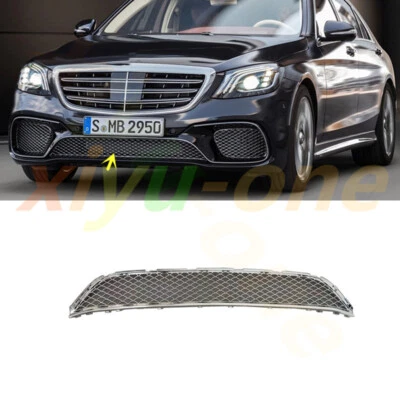 ✔Tapicería de cubierta de parrilla inferior del parachoques delantero cromado para Mercedes-Benz S65 AMG 2018-2020 Foto 1 de 4