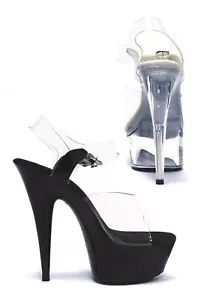 Ellie Shoes 609-BROOK Women's 6'' Pointed Stiletto Heel Sandal With Ankle Strap - Picture 1 of 2