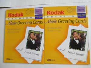 Kodak Matte Greeting Cards 12 sheets no envelopes lot of 2 113 1549 - Picture 1 of 4