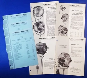 1966 J/G McALISTER Fass Licht Broschüren & HOLLYWOOD FILMSTUDIO Preisliste zp - Bild 1 von 4