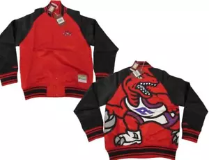 Toronto Raptors Mens S Mitchell & Ness Colossal Button Snap Satin Jacket $150 - Picture 1 of 11