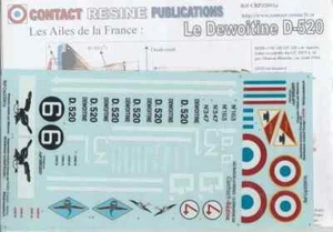 CONTACT RESINE PUBLICATIONS CRP32001A LES AILES DE LA FRANCE LE DEWOITINE D-520 - Imagen 1 de 1