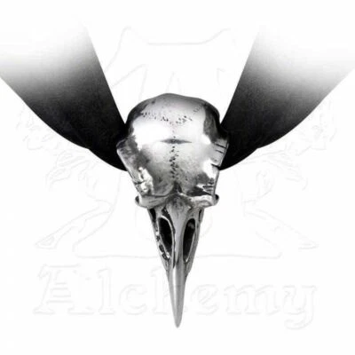 Ожерелье ошейник с черепом ворона готическое алхимия RABESCHADEL - снято с производства трудно найти для Хэллоуина - Изображение 1 из 4