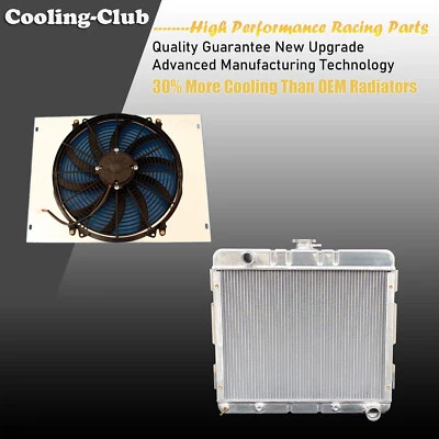Fit 70-72 Dodge Dart Plymouth Duster Valiant V8 3 Row KKS Radiator + Fan Shroud Foto 1 de 4