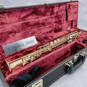 Yamaha YSS-675 Soprano Saxophone Sax YSS675 Gold Lacquered Wind Japan Excellent - Picture 1 of 22