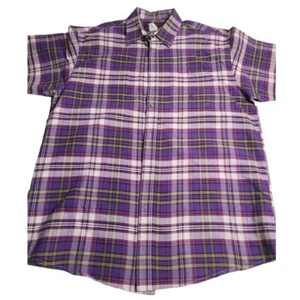 3419 Twenty X 20X SS Purple Plaid Button Down Shirt Men's XXL Western Cowboy - Picture 1 of 5