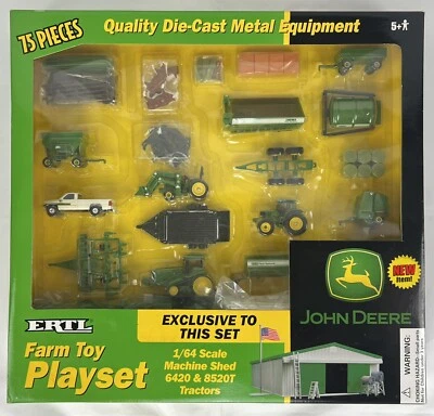 Rare VTG ERTL John Deere Farm Toy Playset Die Cast from 2002 No 15456 New Sealed - Image 1 of 4
