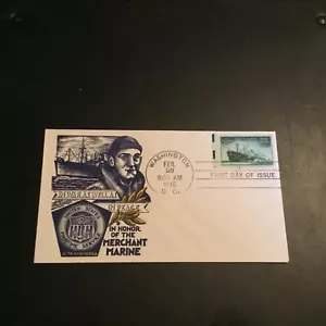 FDC 1946 #939-30 IN HONOR OF MERCHANT MARINE STAEHLE CACHET 3 CT STAMP USA - Picture 1 of 2