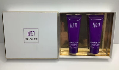 Nuevo conjunto de regalo de viaje Alien de Thierry Mugler loción corporal de 1,7 oz + leche de ducha Foto 1 de 4
