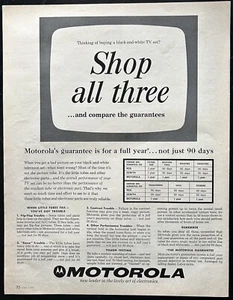 Vintage 1964 Motorola Electronics TV Print Ad Original LOOK Magazine Ad Ephemera - Picture 1 of 1