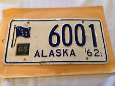 Alaska 1962 License Plate #6001