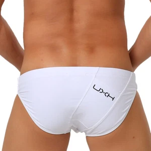 Sexy Men's Solid Bikini Swimwear Swim Briefs Swimsuit Low-rise Swimming Suit - Picture 1 of 10