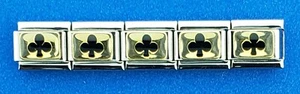 Nomination 18k black clubs Enamel Charm - Picture 1 of 2