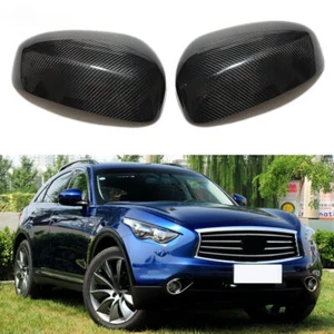 For INFINITI EX35 FX35 QX50 QX60 09-14 Carbon Fiber Side Mirror Cover Overlay - Picture 1 of 9