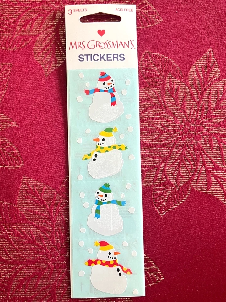 VERY RARE & LAST 1 - SNOWMEN & SNOW MRS GROSSMAN'S STICKERS (3 SHEETS) - Image 1 of 1