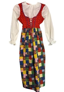 Vestido Corsé Patchwork Vintage Cenicienta Stop the Press Niñas Talla 12 Grande - Imagen 1 de 6