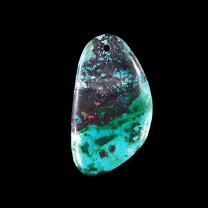 Chrysocolla BEAD 39x22x6 mm HD306075 - Picture 1 of 4