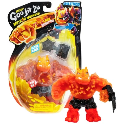 Heroes of Goo Jit Zu Meteor Madness ULTRA RARO RINOSTONE LAVA Nova CAIXA DANIFICADA - Imagem 1 de 4