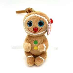TY Beanie Bellies COOKIE Pan de Jengibre Hombre Peluche Clip Llavero Gorro Baby Boo Nuevo con Etiquetas - Imagen 1 de 7