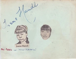 Irene Handl (Hello Playmates) & Ralph Richardson (Schauspieler) - SIGNIERTE ALBUMSEITE - Bild 1 von 3