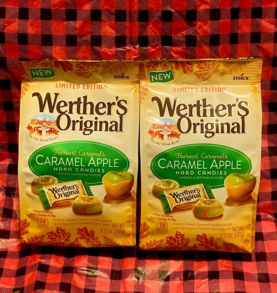 2 bolsas XLarge Werther's caramelo manzana caramelo duro caramelos 8,57 oz, caducidad 5/26 NUEVO Foto 1 de 4