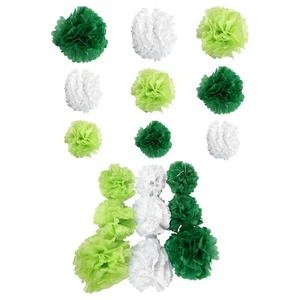 24 Pcs Decorative Paper Flowers Ball Festival Themed Party Decorations - Picture 1 of 12