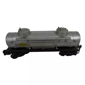 Lionel O Gauge Sunoco Double Dome Silver Tank Car 6465 Model Train WS11 - Picture 1 of 17