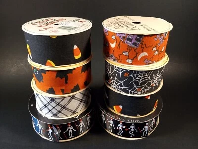 NOS Vtg Halloween Ribbon Lot of 8 - Image 1 of 4