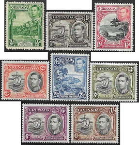 Grenada 1938 part set 8 of 12 sg 153-60 MH Pictorial Definitives - Picture 1 of 2