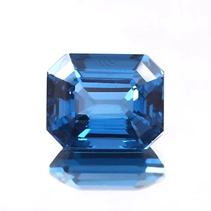 9x7 mm AAA Natural Ceilán Elegante Espinela Azul Piedras Preciosas Sueltas Corte Esmeralda  - Imagen 1 de 6
