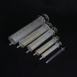 1-100 ml siringa di vetro iniettore campionatore laboratorio diametro standard precisione - Foto 1 di 29
