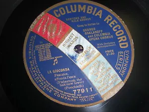 GEORGE BAKLANOFF COLUMBIA 78 RPM RECORD 77911 LA GIOCONDA OPERA & CHORUS - Bild 1 von 1
