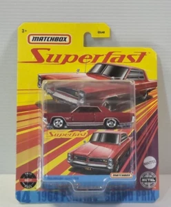 Matchbox Superfast - 1964 Pontiac Grand Prix - Red - 1:64 - RLS 2019 - Carded - Picture 1 of 4