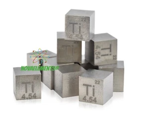 Titanium Metal Cube, Titanium Element Sample, Titanium 10mm Cube 99.9% Pure - Photo 1 sur 3