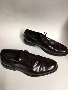 Johnston And Murphy Größe 10 Burgunderrot Elegant Schuhe Schnürschuhe Atchinson Kappe Herren - Bild 1 von 10