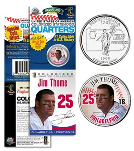 Jim Thome Phillies PROMO Pennsylvania State Quarter Münze & Karte versiegelte Verpackung - Bild 1 von 1