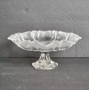 Mikasa supporto per torte in vetro smerigliato piedi Natale vintage servizio con piedini piatto caramelle - Foto 1 di 14