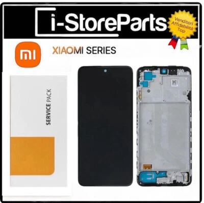 DISPLAY LCD ORIGINALE SERVICE XIAOMI NOTE 10S 4G M2101K7BNY TOUCH SCHERMO NERO - Immagine 1 di 3