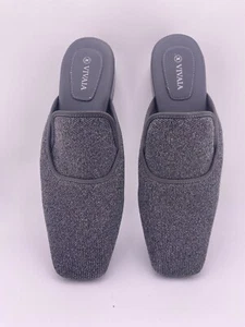 Vivaia Marie Square Toe Mule Gray US Size 9 Comfort Classic Knit - Picture 1 of 6