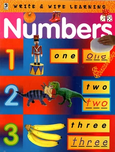 Set of 2 Write & Wipe Learning Books - ABC and Numbers - Kids Paperback, V.Good - Picture 1 of 5