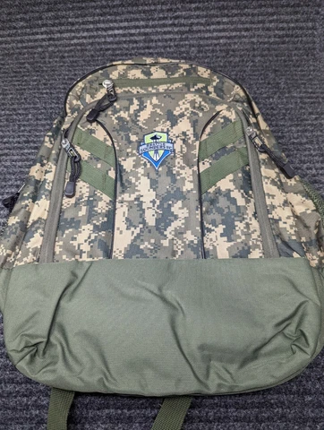 Seattle Sounders Northwest Backpack. Digital Camo Cover